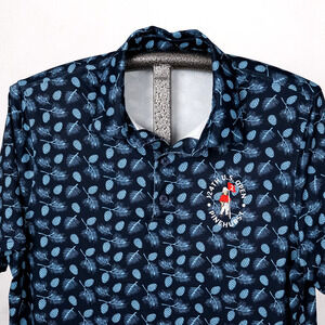 124th US OPEN Pinehurst NC Men's Golf Polo MEDIUM Blue Course 2 North Carolina